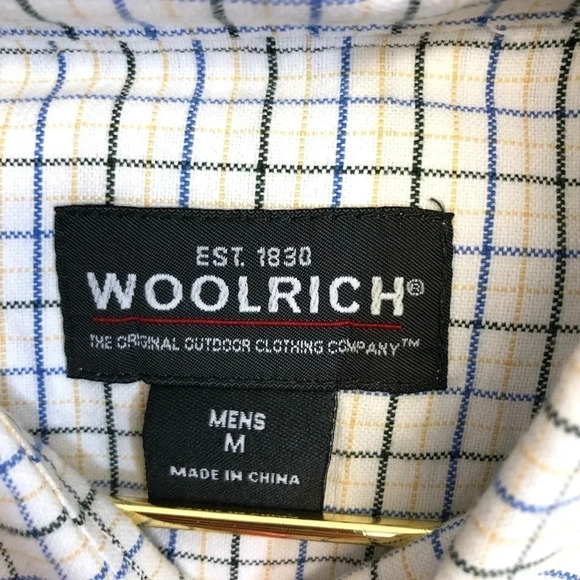 Woolrich plaid button down shirt with pockets M - Picture 4 of 5